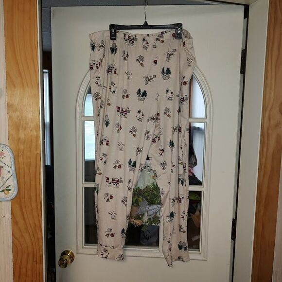 Secret Treasures Light Beige Camping Pajama Set Size Women's 3X - Picture 3 of 5